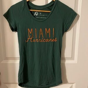 Miami Hurricanes women’s tee shirt Size Small.  Worn once!